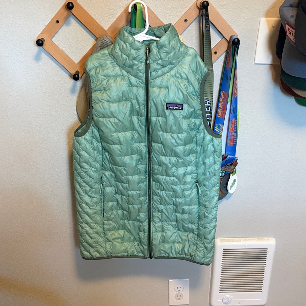 Patagonia Sage Green Packable Down Vest